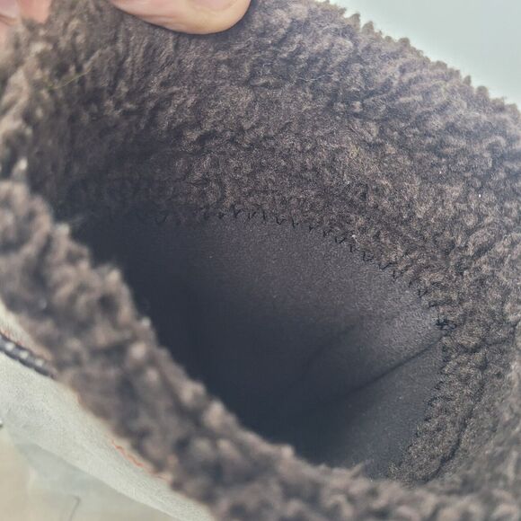 Lands End Calf High Suede Leather Sherpa Lined Womens Winter Boots Sz 7.5 99% - Picture 7 of 7